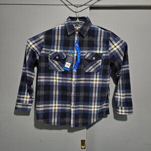 Freedom Foundry Men’s Fleece Shirt  Blue Plaid  Sz L  NWT